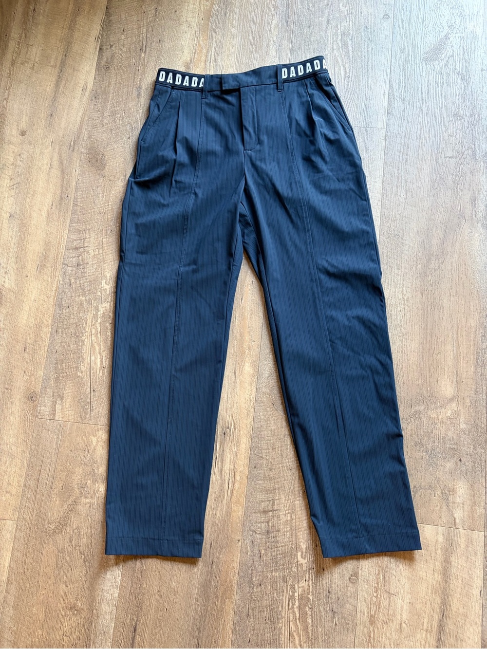 Dada Sport Cassi Pants Navy Pinstripe Stretch Trousers- NWT